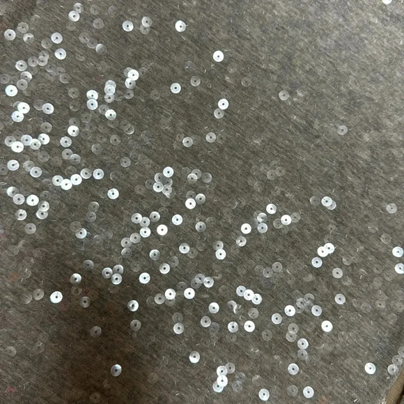 NEW Express Sequin Long Sleeve Turtleneck Top Women’s SZ Small in Medium Gray - Picture 6 of 7